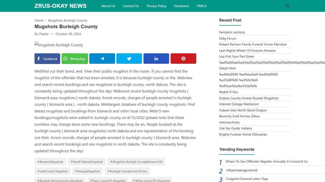 Mugshots Burleigh County - ZRUS-OKAY NEWS