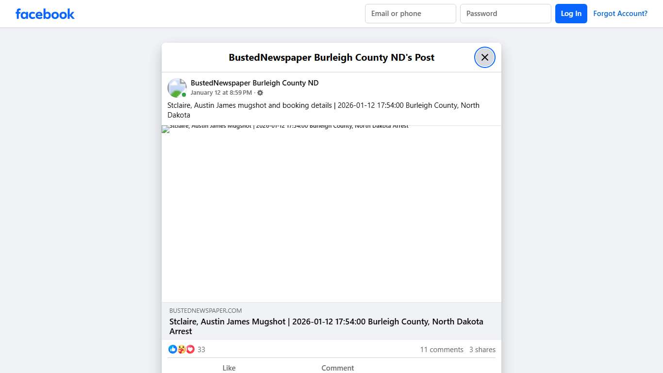 Stclaire, Austin... - BustedNewspaper Burleigh County ND | Facebook